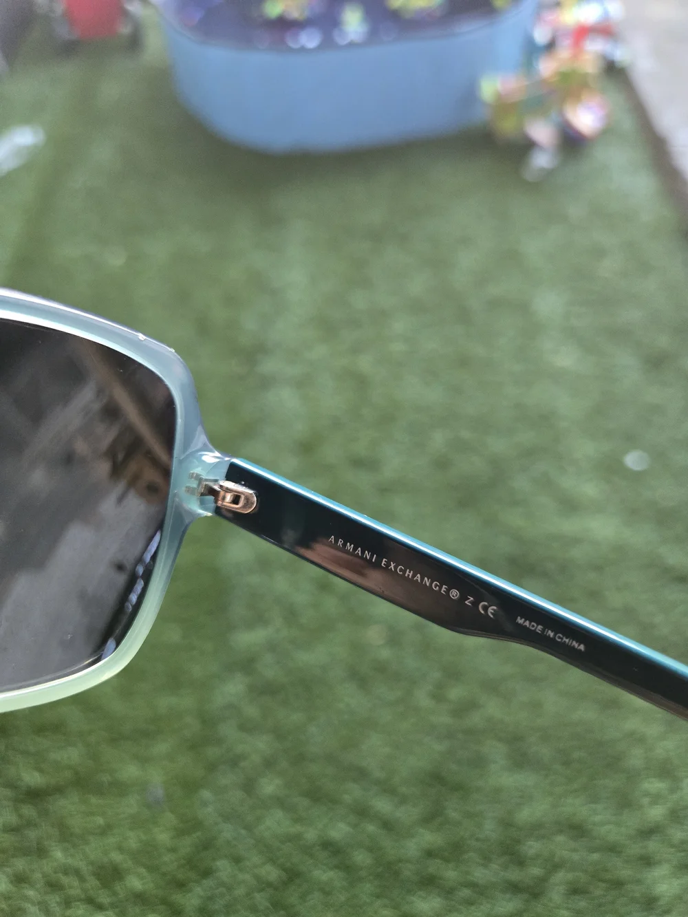 Armani Exchange Women's Teal Gradient Frame Sunglasses